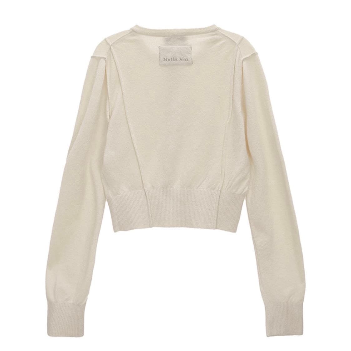 PINTUCK POINT KNIT CARDIGAN IN IVORY 상품이미지2