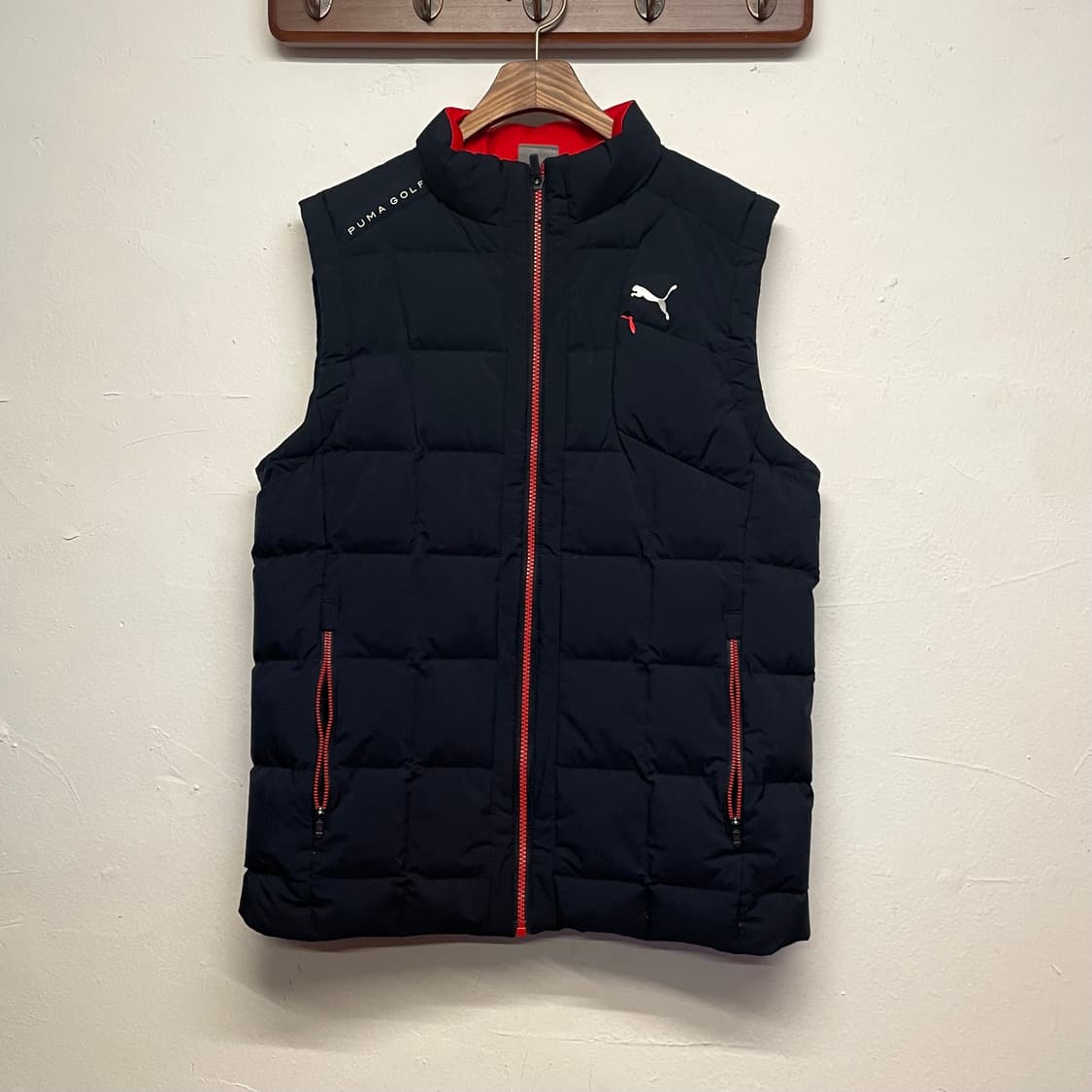 푸마 골프 구스다운 네이비 패딩 베스트 상품이미지1