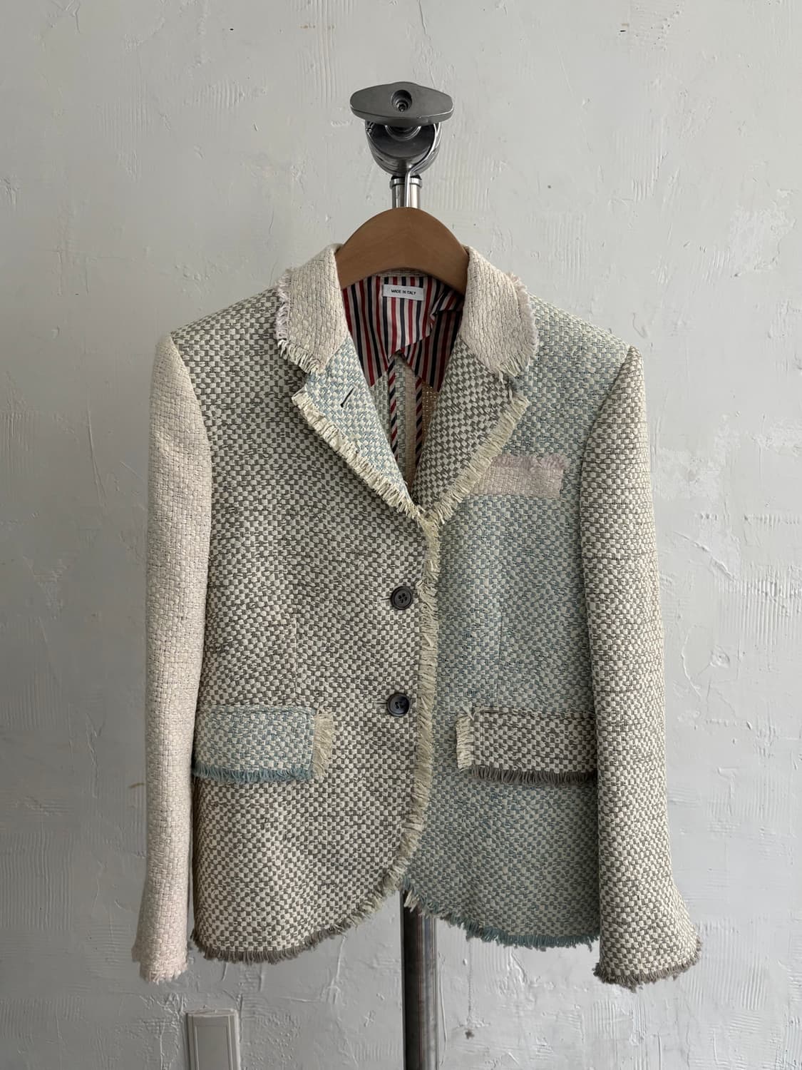 THOM BROWNE 톰브라운 컬러풀 프린지 트위드 블레이저 자켓 상품이미지4