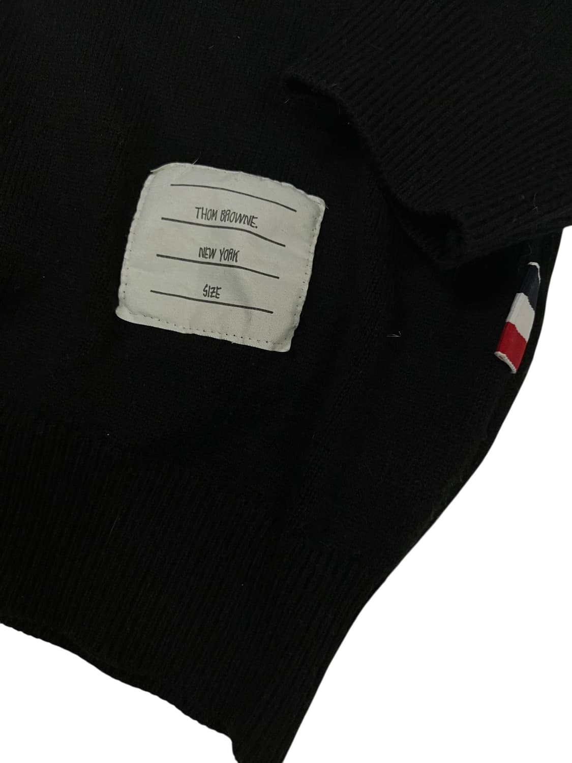 톰브라운 블랙 반목폴라 니트 M 상품이미지3