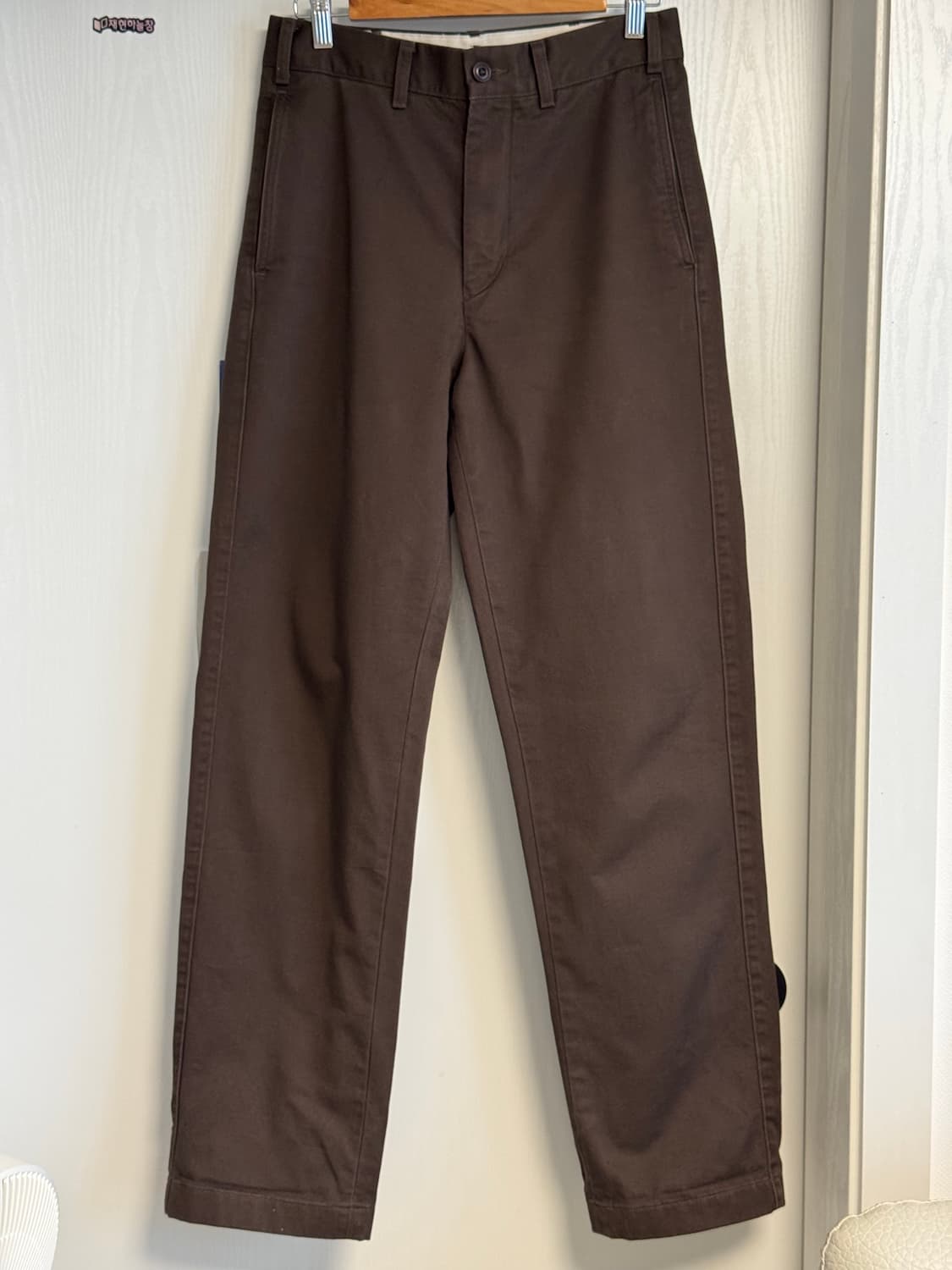 [73] 유니클로 스트레이트 치노 팬츠 다크 브라운 상품이미지1