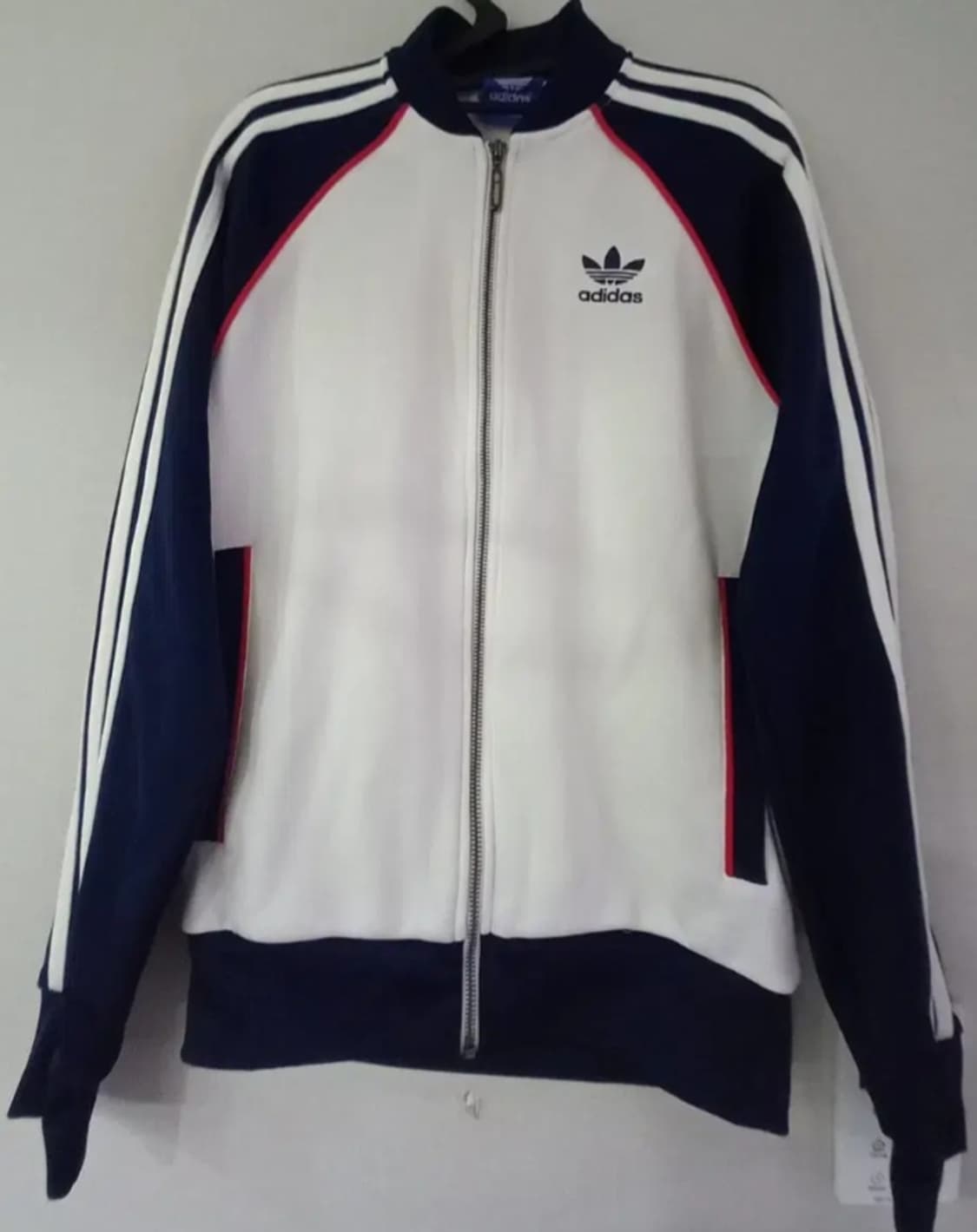 아디다스 화이트 네이비 트랙탑 저지 져지집업 100/L 상품이미지1