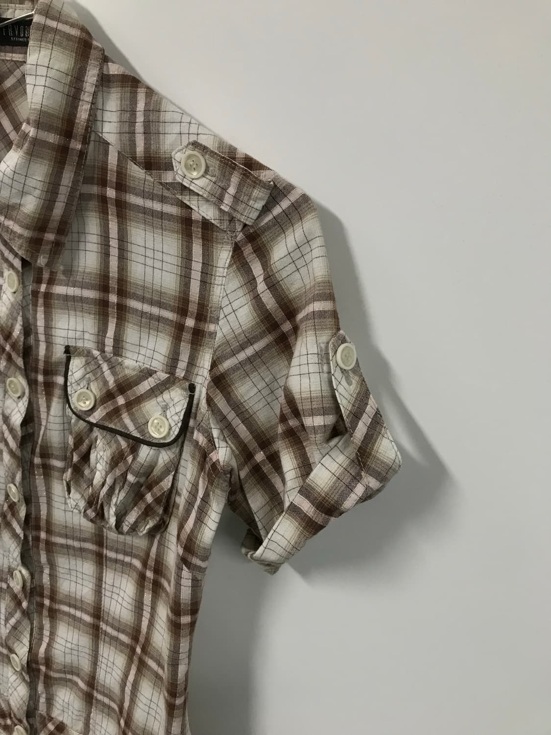 빈티지 체크 카고 원피스 상품이미지5