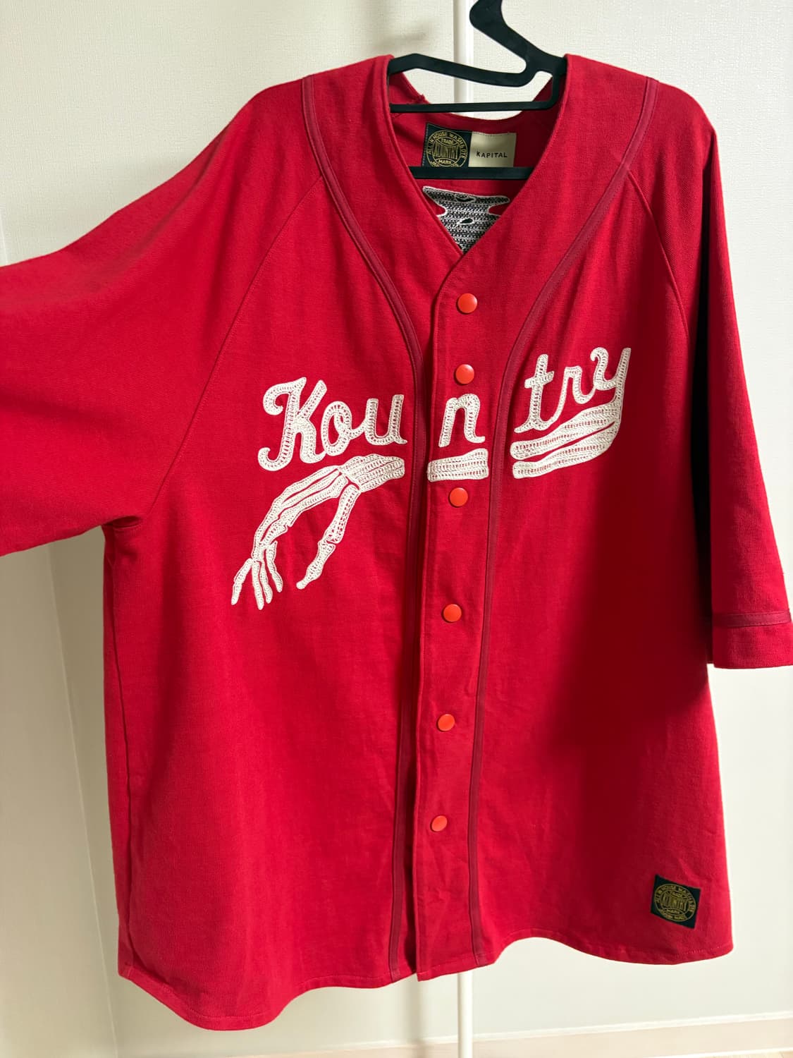 캐피탈 본 베이스볼 셔츠 레드(4사이즈) 상품이미지1