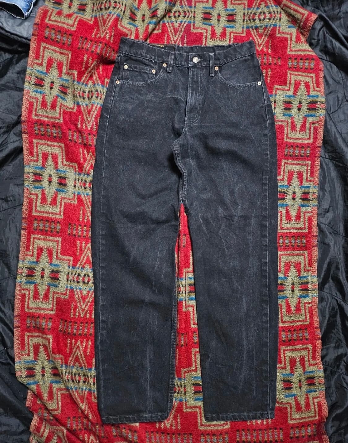 90년대 9Os USA생산 리바이스 550 블랙진 33 상품이미지2