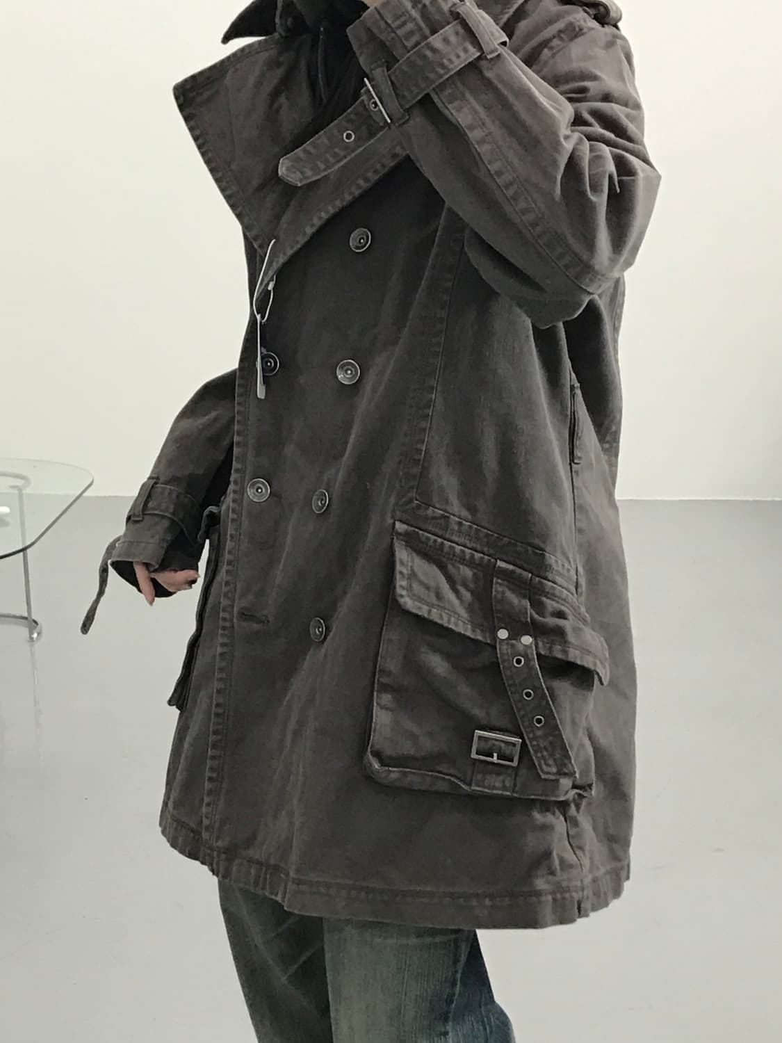 JPN 브라운 코트 자켓 상품이미지3