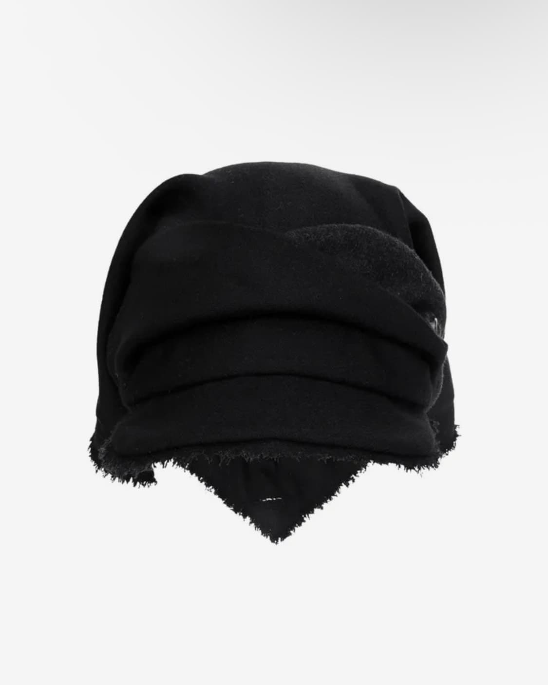 Ojos Scarf Veil Wool Cap / Black 상품이미지2