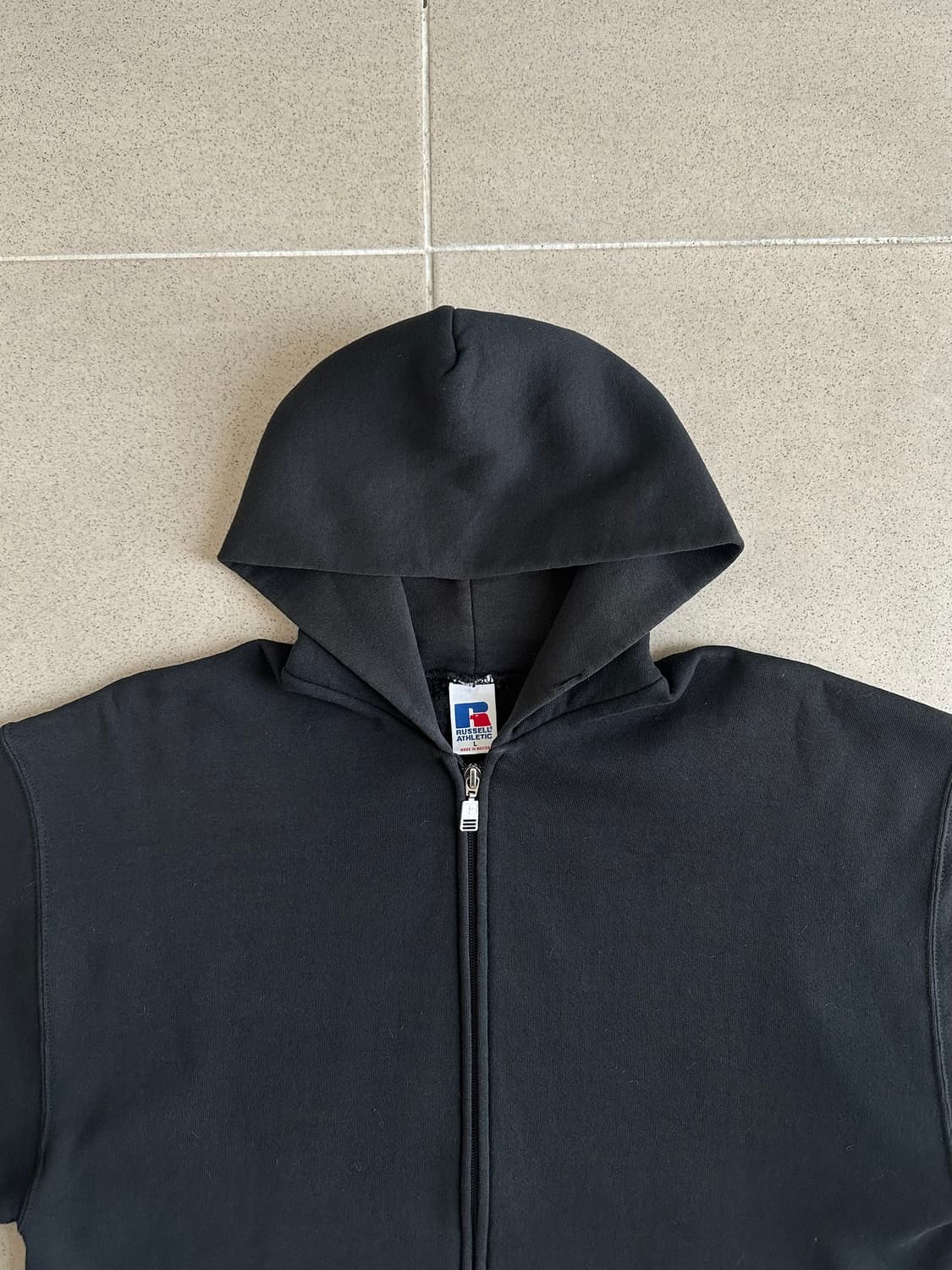 90s 빈티지 러셀 후드집업 블랙 L 상품이미지4
