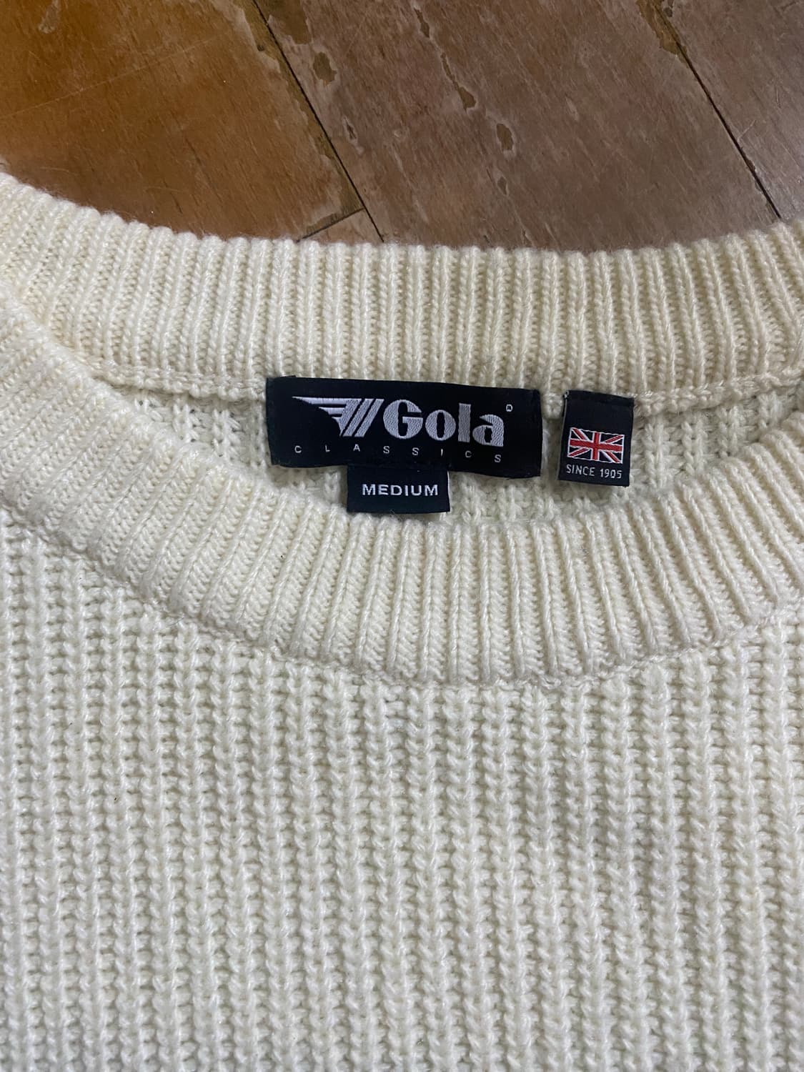 Gola 스트라이프 니트 M 아이보리 (오버핏) 상품이미지2