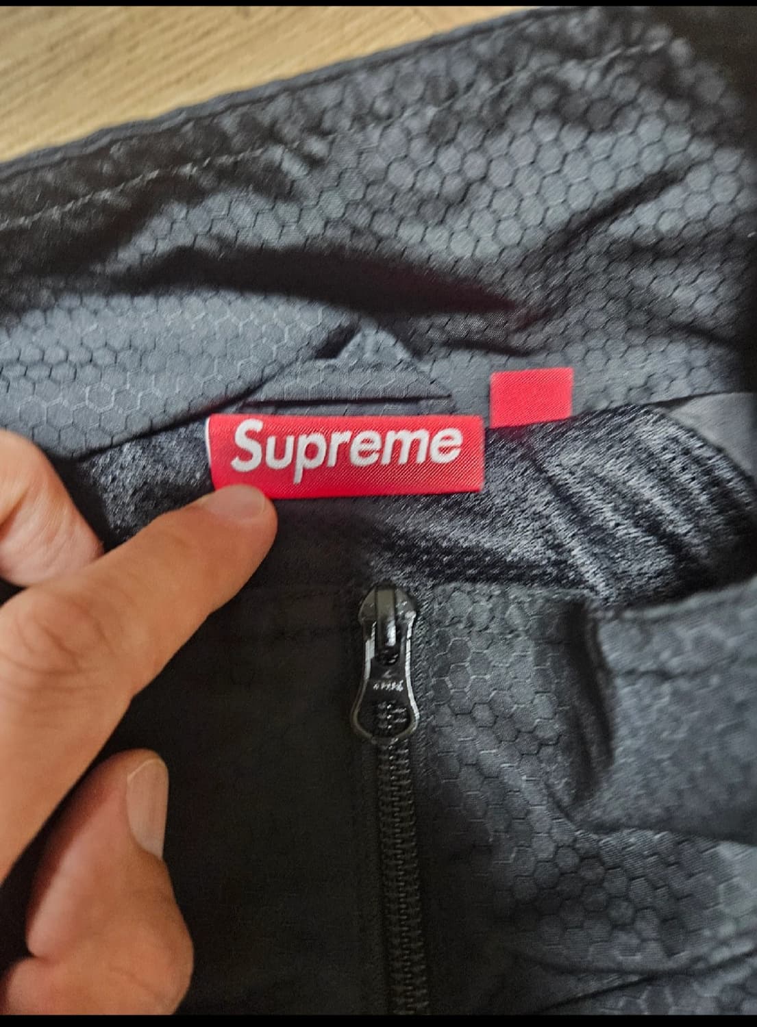 슈프림 리플렉티브 파이핑 풀오버 블랙 M 상품이미지3