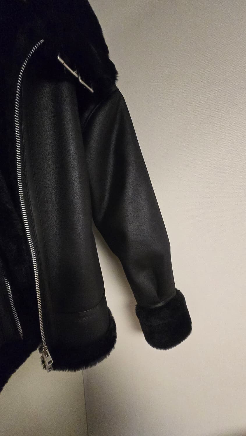 도프제이슨 하이넥 레더 무톤 자켓 상품이미지5