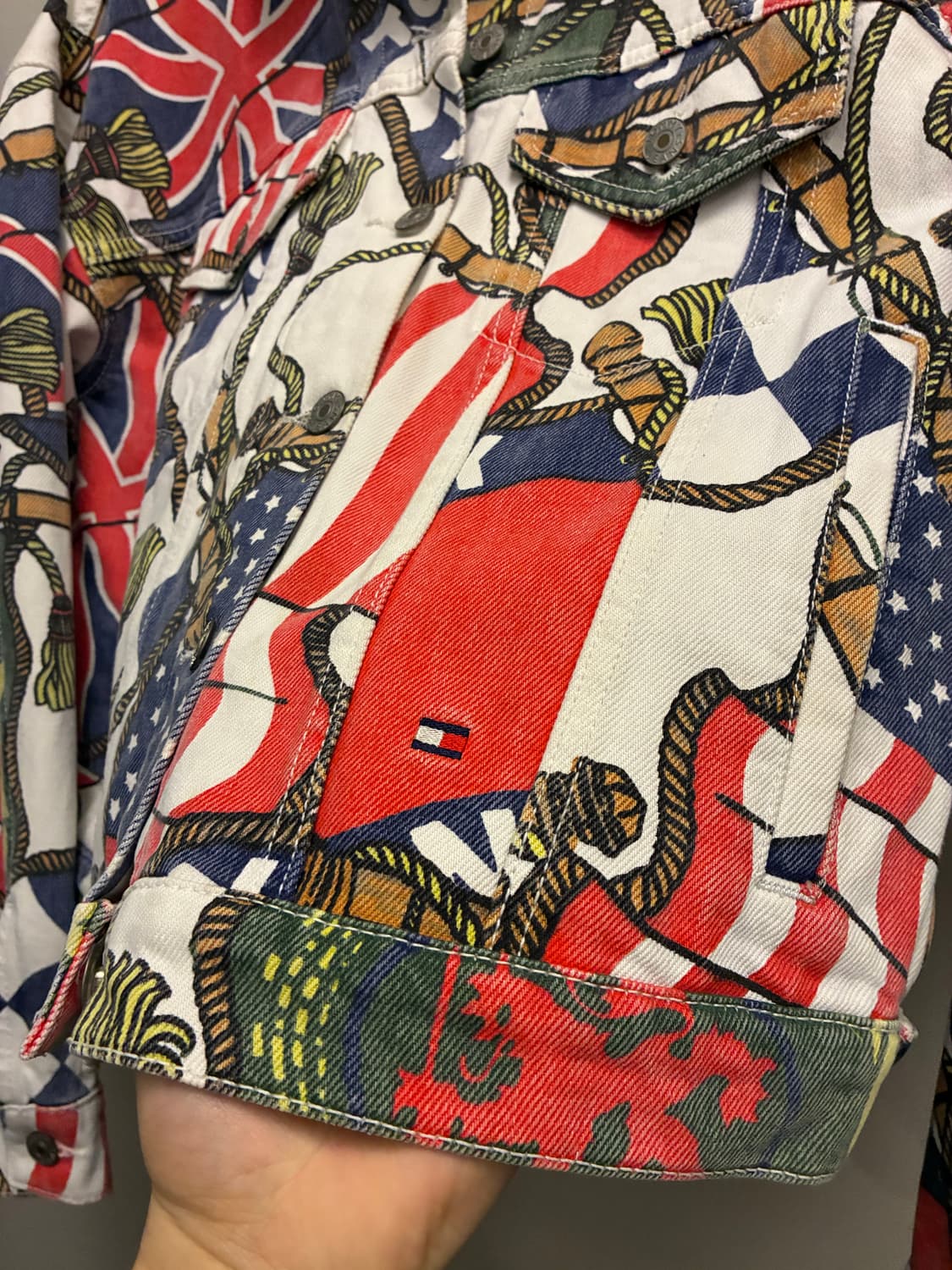 (F)타미 진스 90s 플래그 프린트 3타입 트러커자켓 데님자켓 상품이미지5