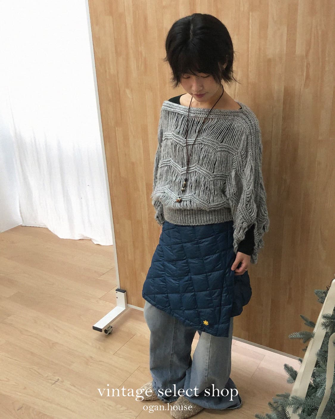 vintage boat neck knit top 상품이미지1