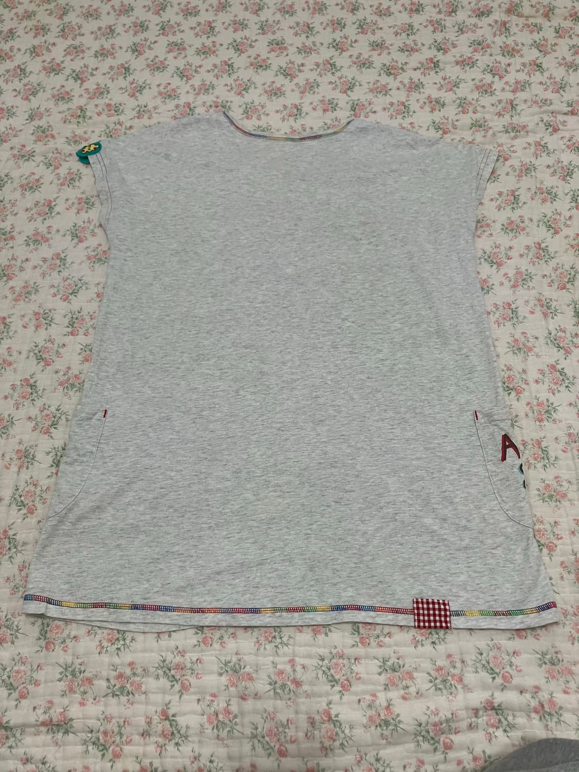 빈티지 캐릭터 프린팅 패치워크 레이어드 티셔츠 1103 모리걸 y2k 스 상품이미지4