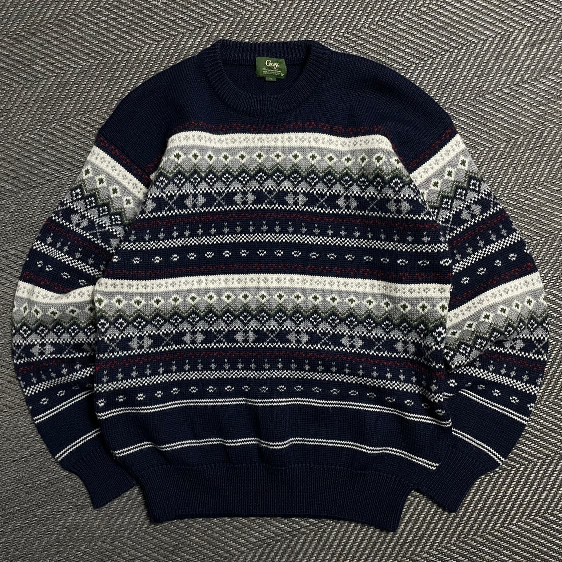90s Guy 올드스쿨 노르딕 패턴 니트 스웨터y 5353 상품이미지2