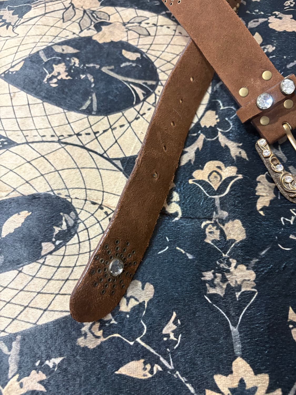 cubic studded western brown belt 상품이미지10