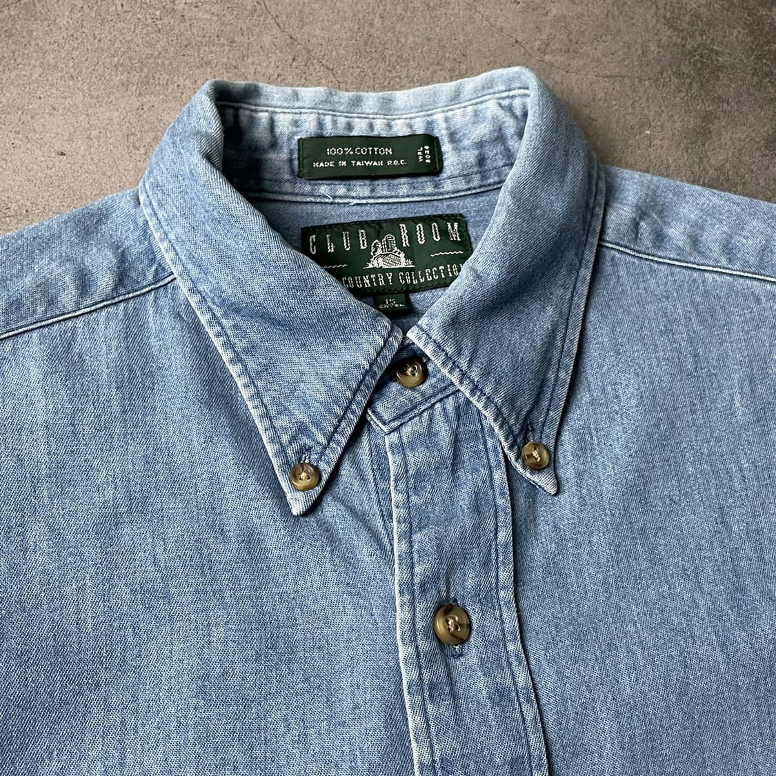 CLUB ROOM 클럽 룸 빈티지 다운버튼 코튼 데님 셔츠 A00708 상품이미지2