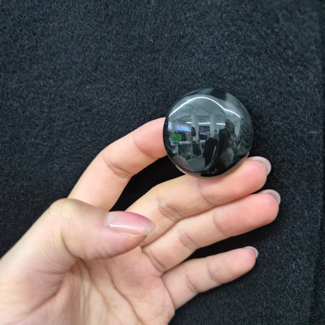 캐시미어 100% 블랙 밍크 퍼 롱 코트 여성 M 상품이미지3