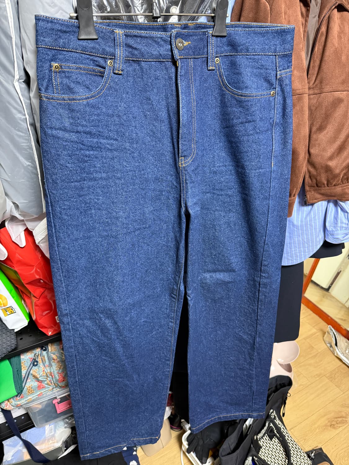 칼하트 더블니 팬츠 35x32 디키즈 리지드 생지 데님 XL 상품이미지7
