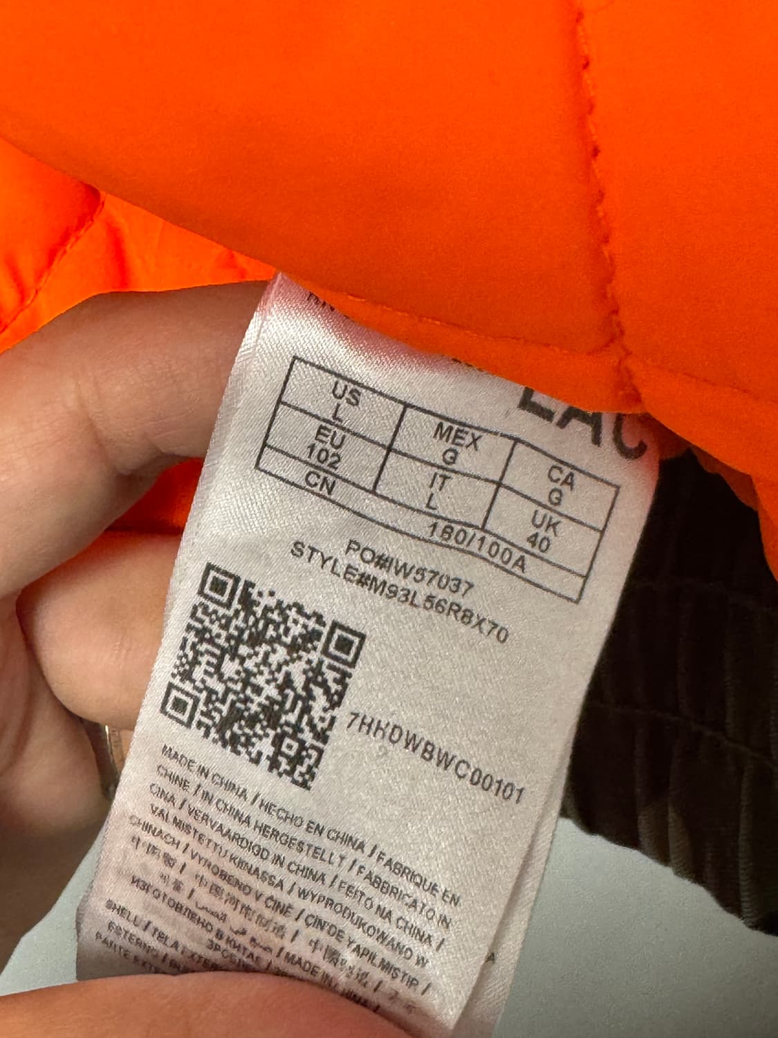 게스 리플렉티브 카모플라쥬 누빔 자켓 XXL 상품이미지8