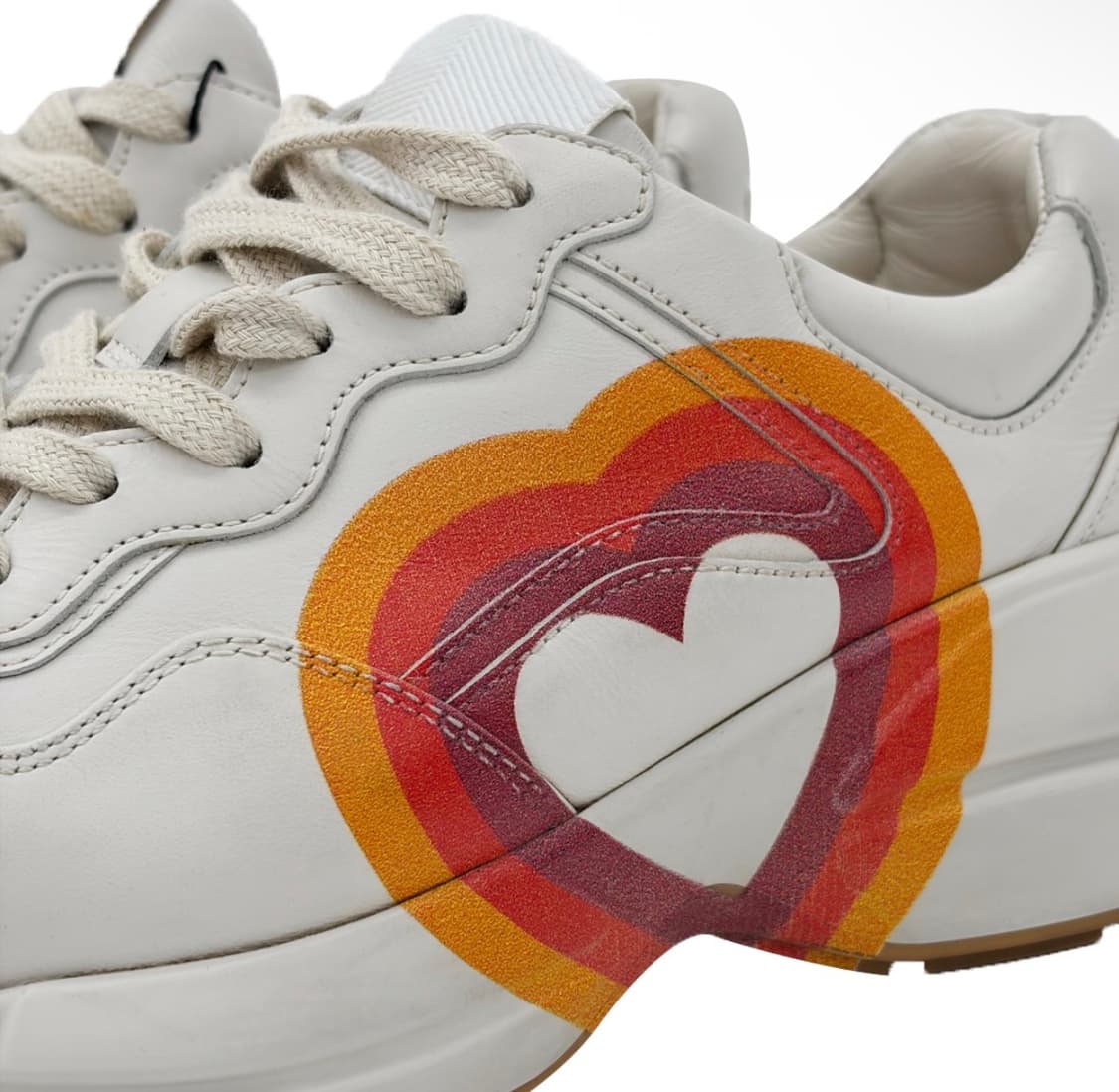 [34.5] 구찌 여성 인터로킹 G 하트 레더 리이톤 롸이톤 스니커즈 상품이미지8