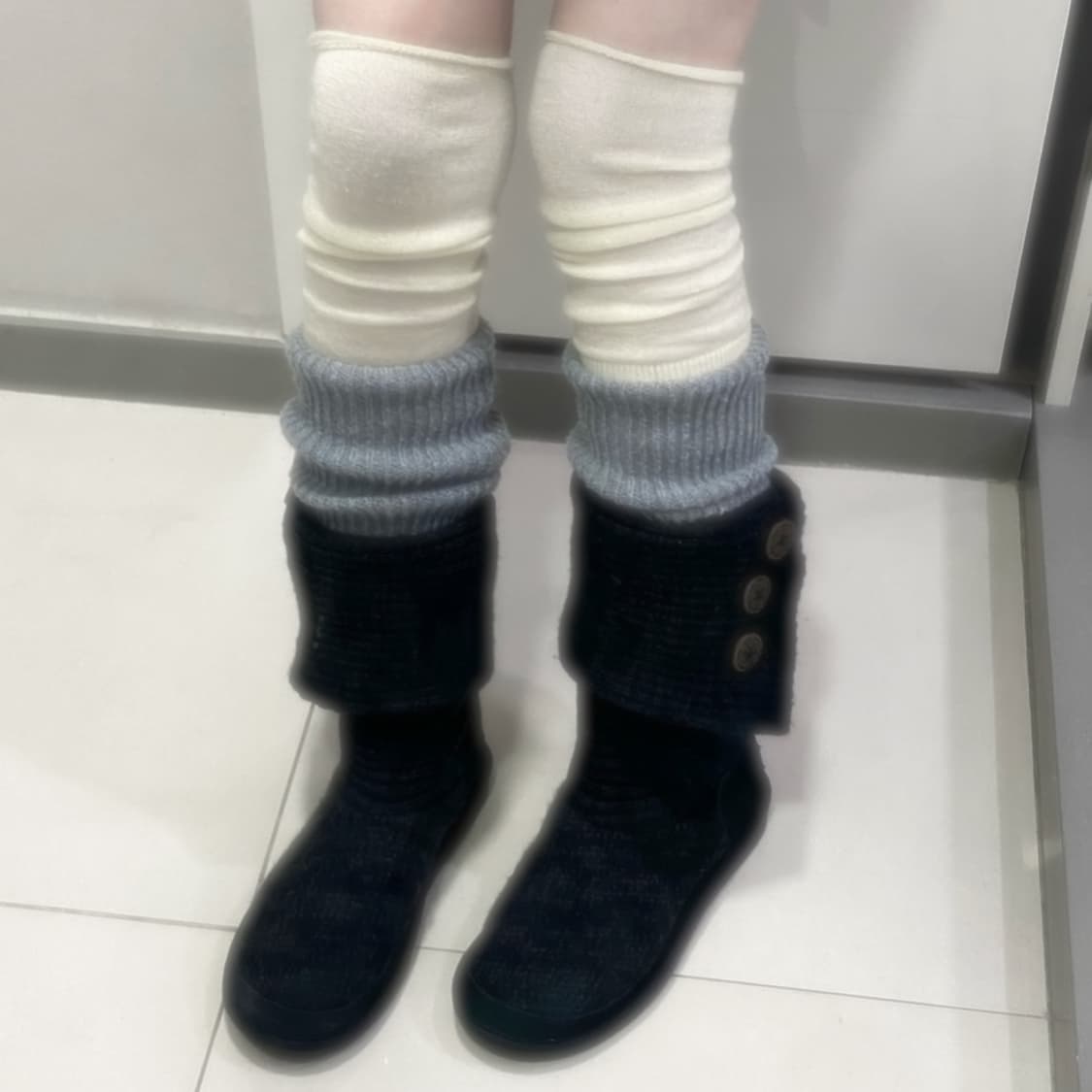 스케쳐스 블랙 니트 카디 부츠 / 빈티지 어그 카디 상품이미지3