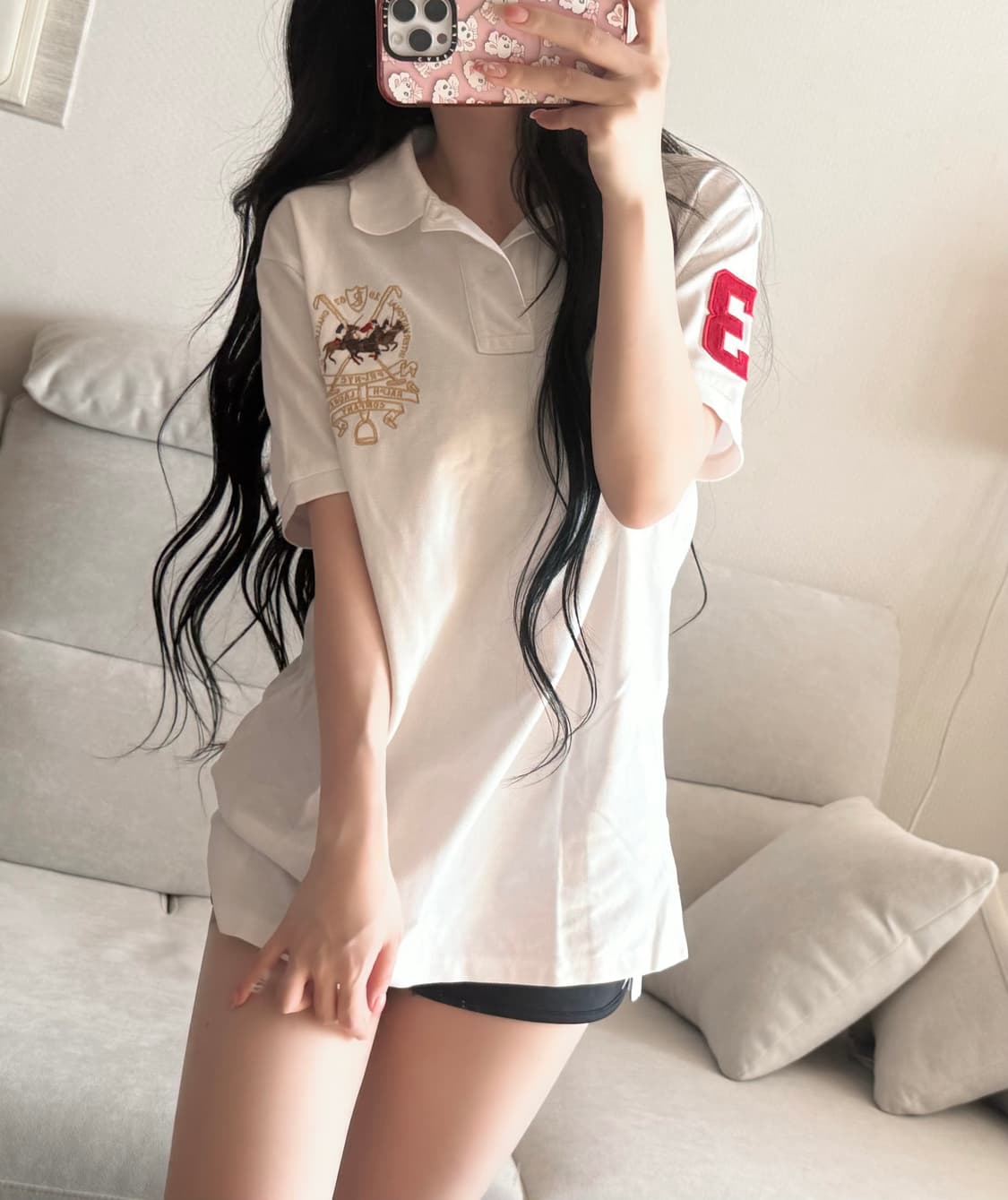 폴로 랄프로렌 빅포니 치프키프 디자인 화이트 반팔 상품이미지1
