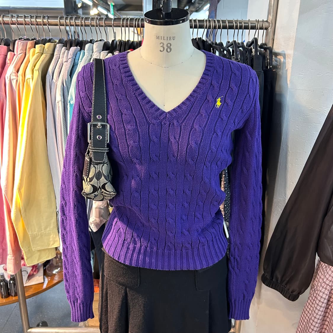 Ralph Lauren Sports V-neck Cable Knit 상품이미지2