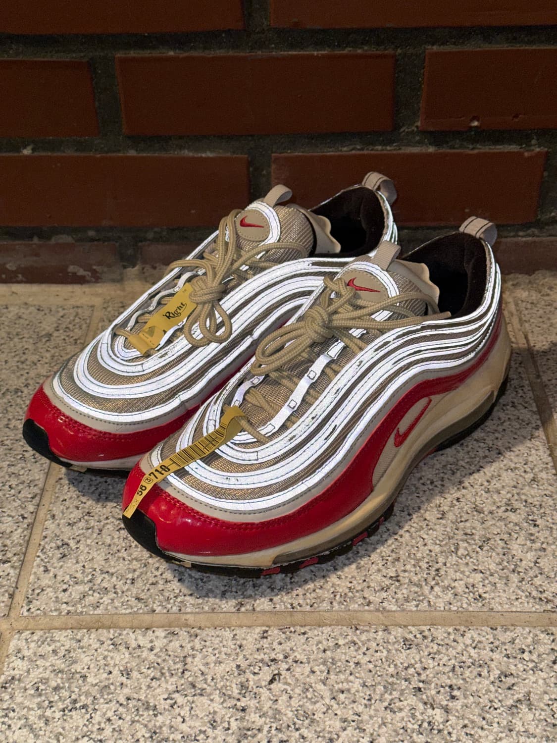 나이키 에어맥스 97 OG 실버/레드 (921826-009) 270 상품이미지4