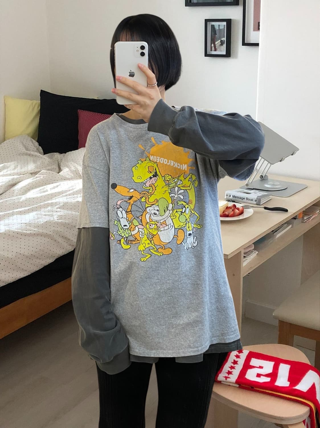 니켈로디언 1/2 티셔츠 (Man L) AA1051 상품이미지1