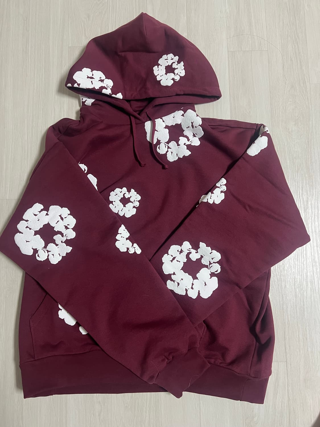 데님티어스 후드 버건디 L 상품이미지1