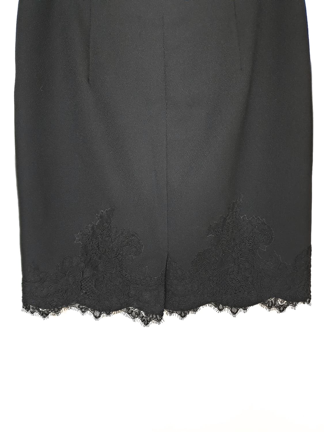 JIGOTT 정품 실크레이스 미디스커트 66 블랙 상품이미지3