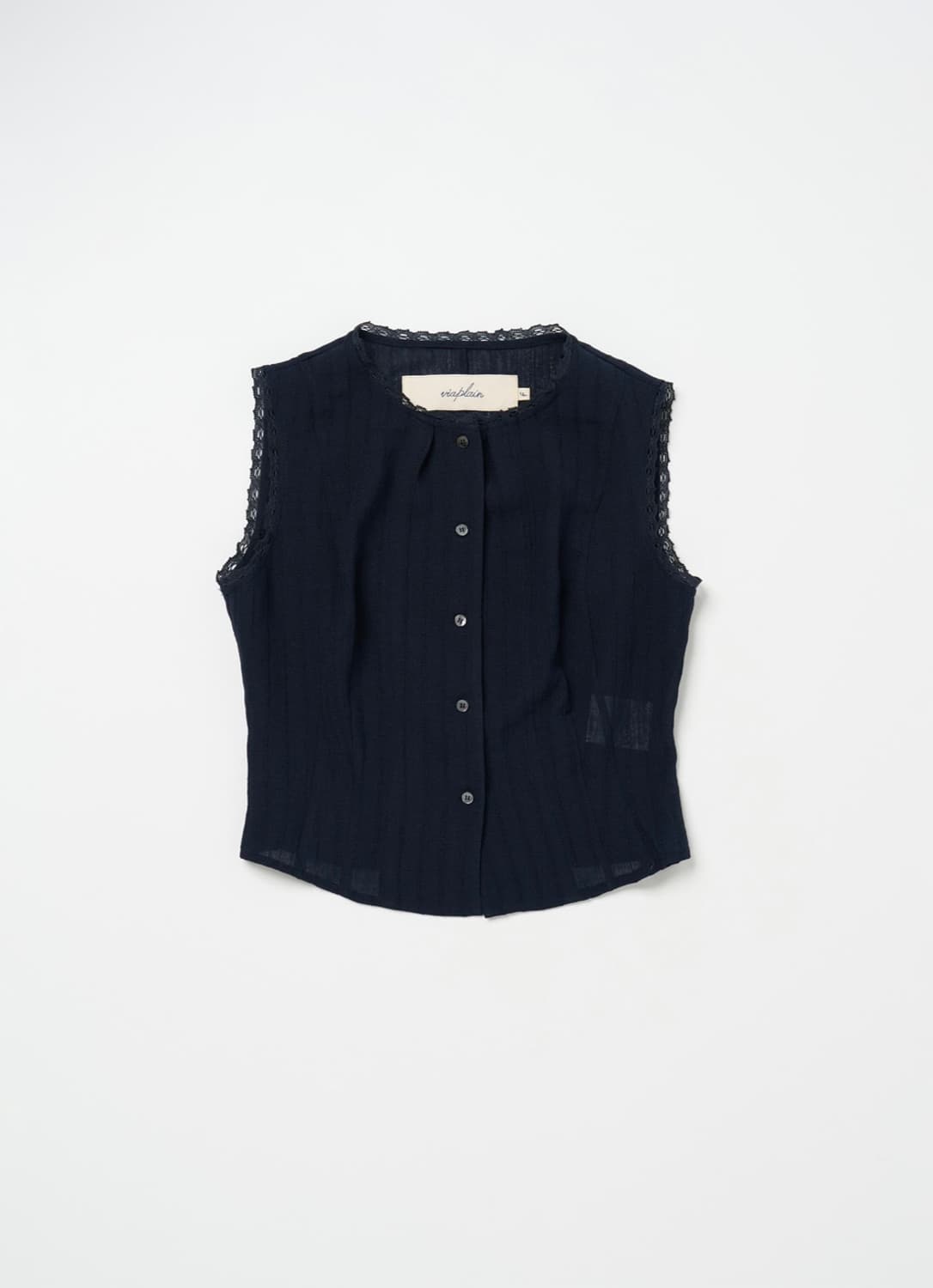비아플레인 BUTTON VEST + PUFF BLOUSE (김고은 착용) 상품이미지4
