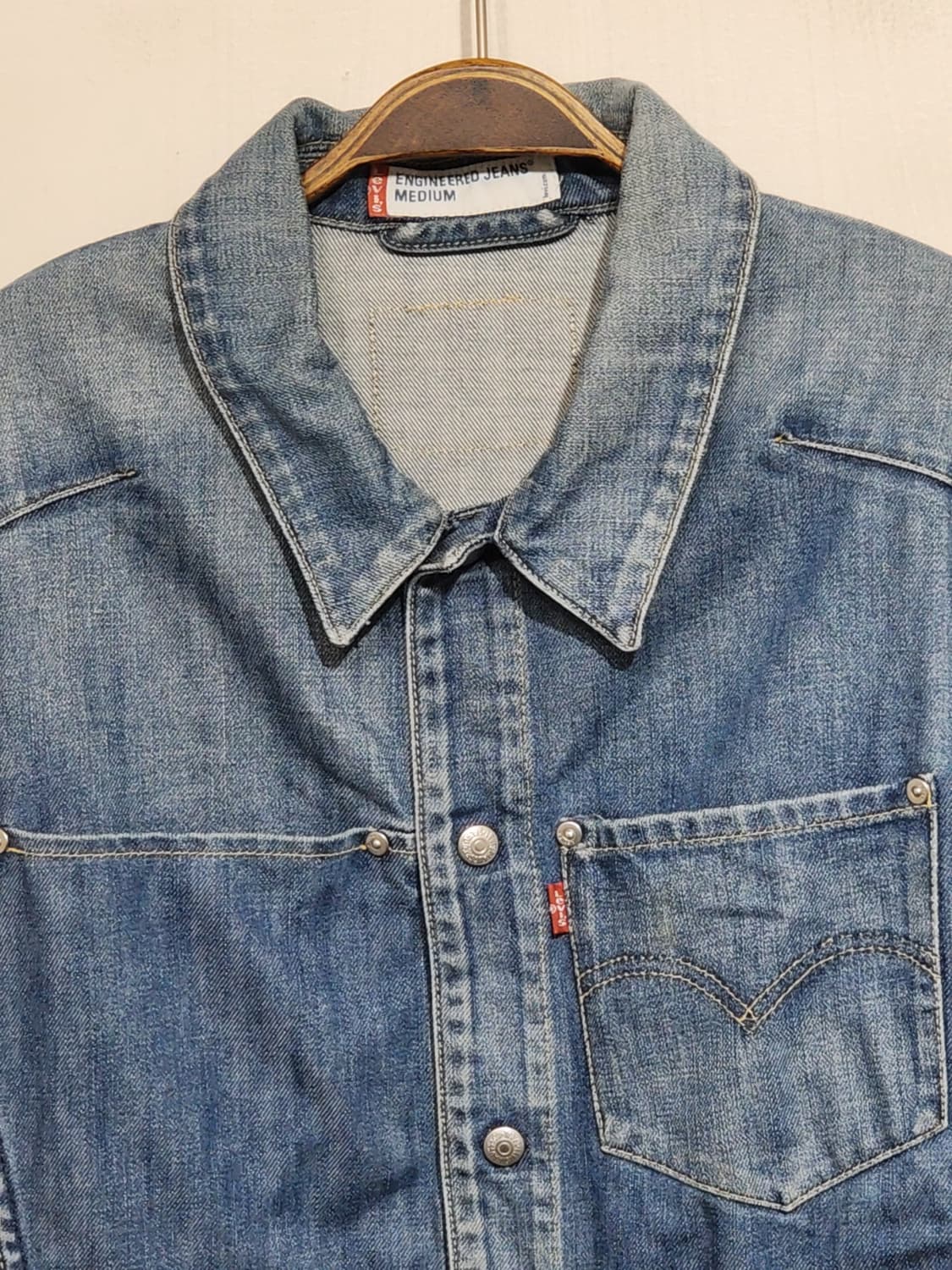 (M) 리바이스 엔진 청자켓 연청 데님자켓 레드탭 빈티지  상품이미지2