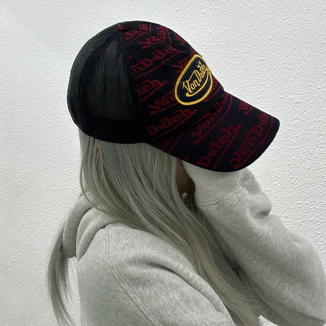 본더치 y2k 레터링 네이비 볼캡 상품이미지2