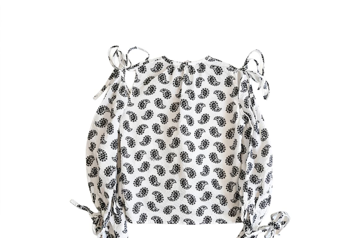 MSGM 페이즐리 커트아웃 리본 블라우스 (Italy) 상품이미지4