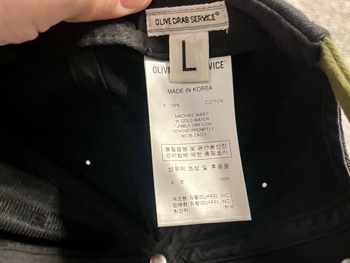 올리브드랩서비스 볼캡 블랙 L  상품이미지7