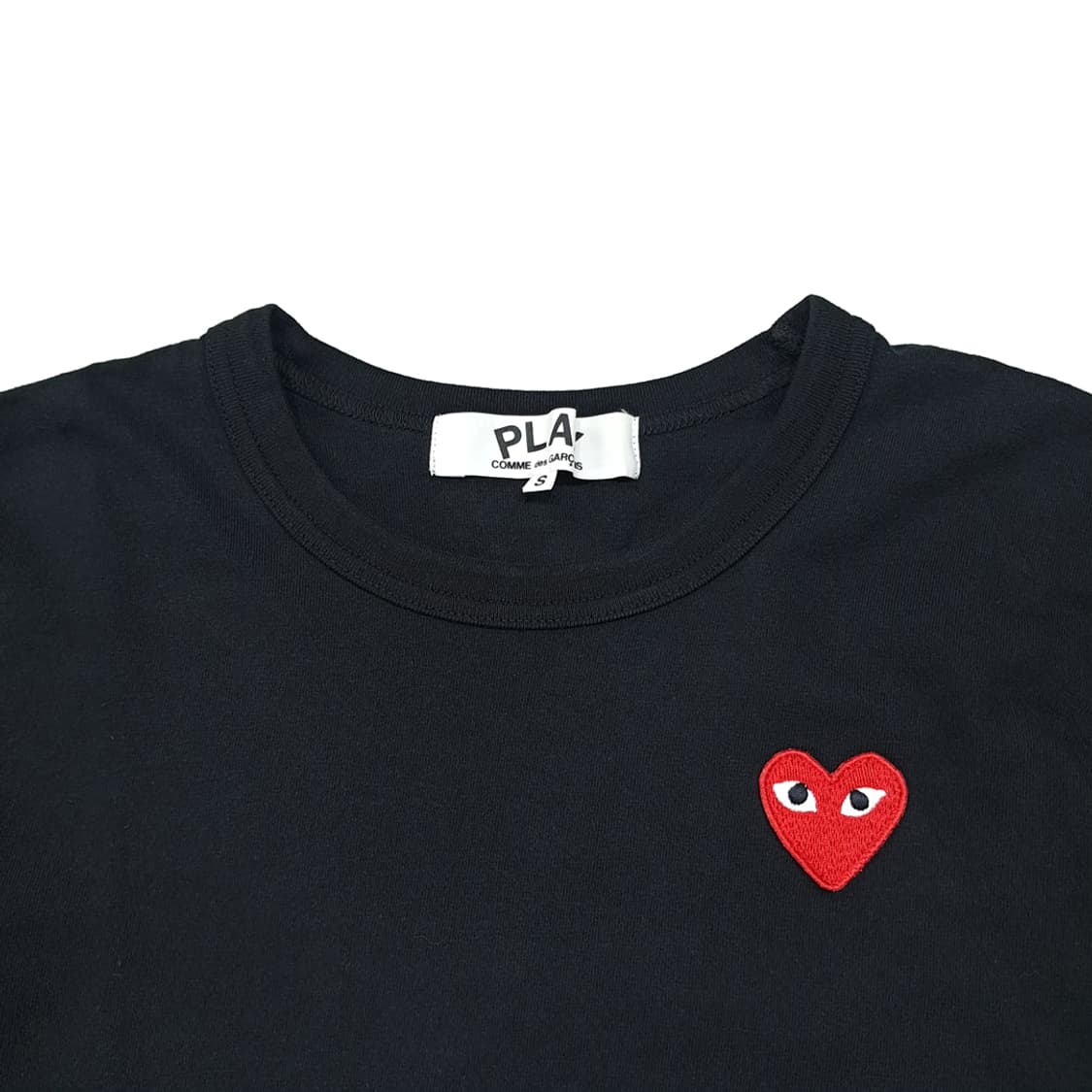 CL788 S 꼼데가르송 일본판 레드하트 블랙 티셔츠 상품이미지2
