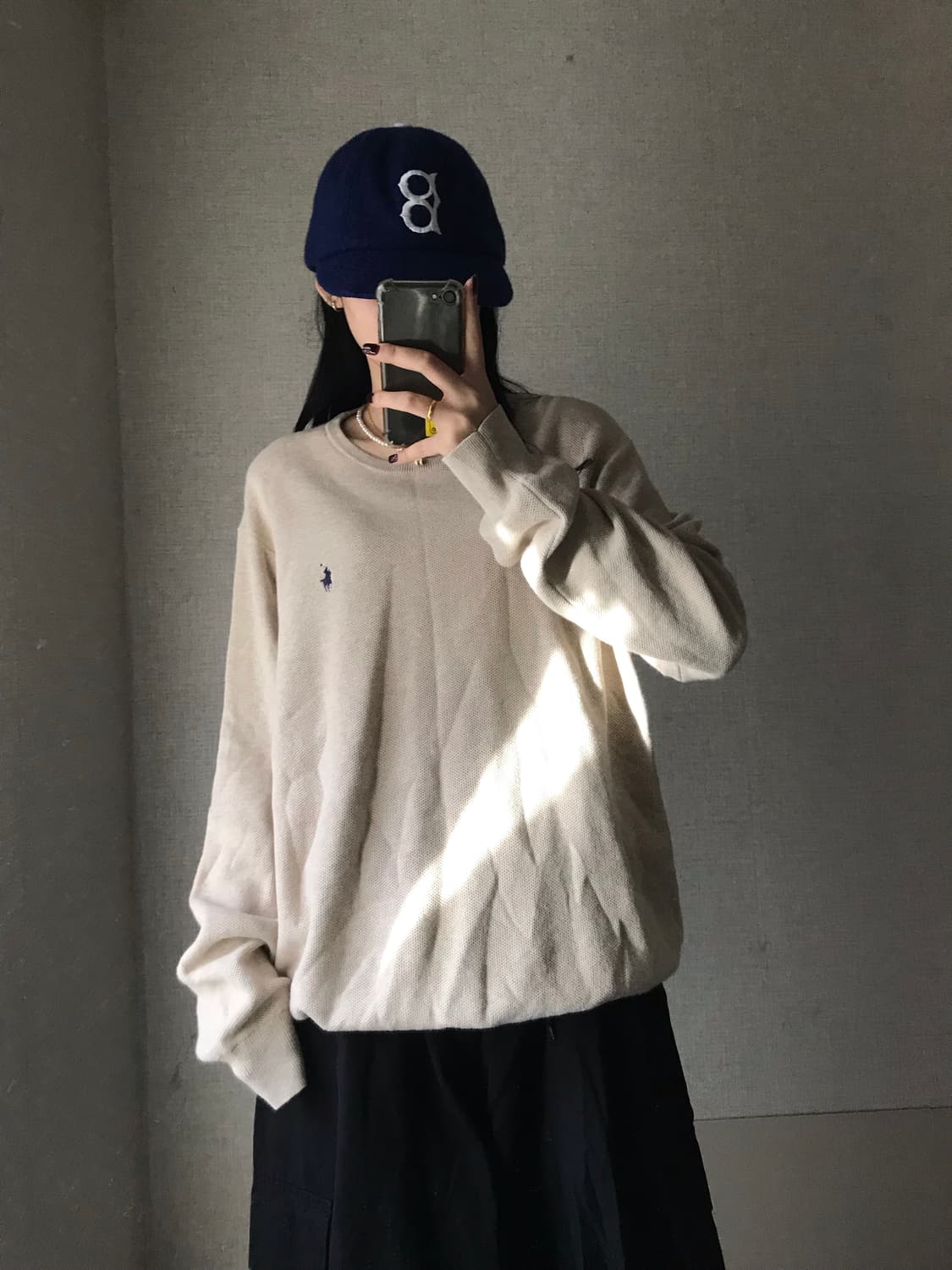 폴로 오트밀 니트 상품이미지1