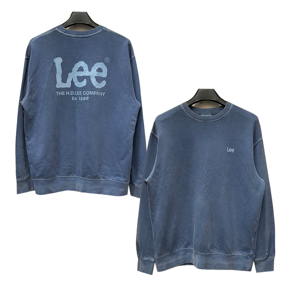 LEE 리 피그먼트 백로고 맨투맨 M 상품이미지1