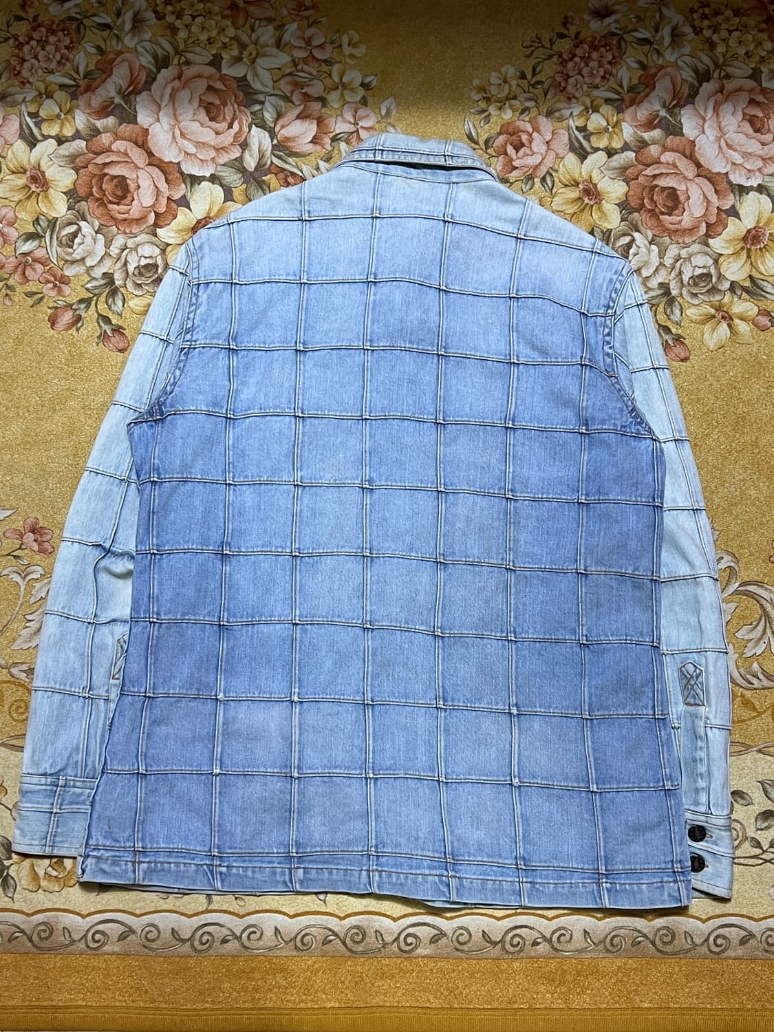 80s Sears 패치워크 데님 셔츠 자켓 상품이미지2