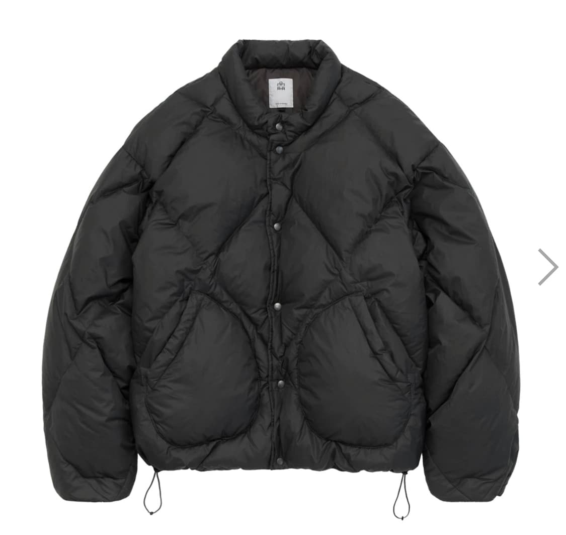 (3) 폴리테루 24fw 롬버스 다운 퍼퍼 자켓 블랙 차콜 상품이미지1