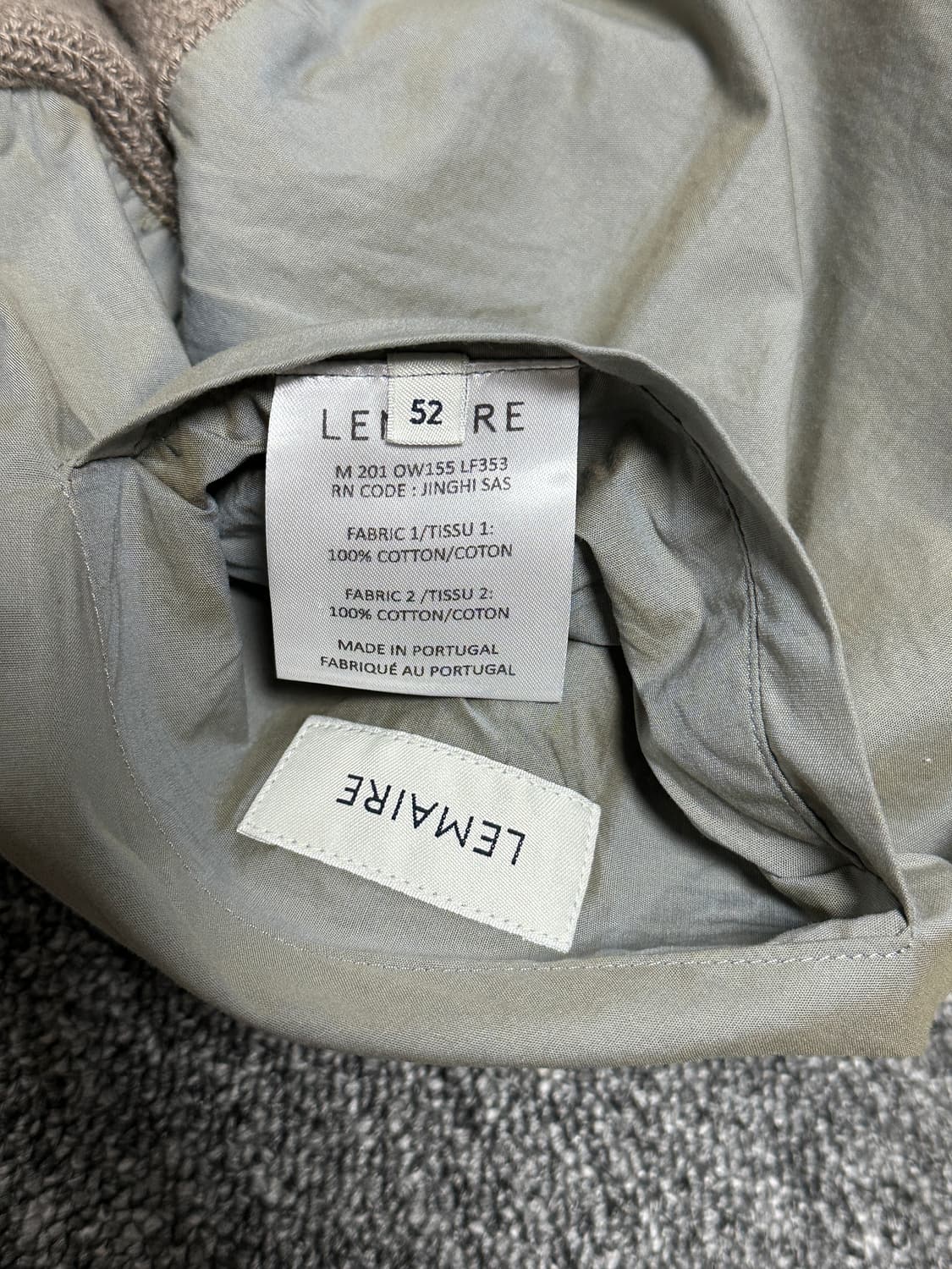 (52) 르메르 20SS 리버서블 코튼 아이보리 카라 블루종 봄버 자켓 상품이미지8