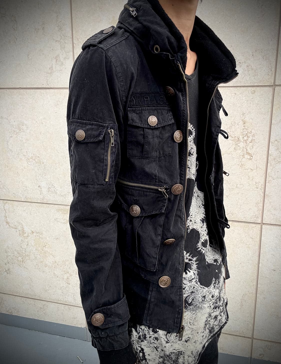 “Vintage” 00’s Gimmick Design Black Jk 상품이미지4