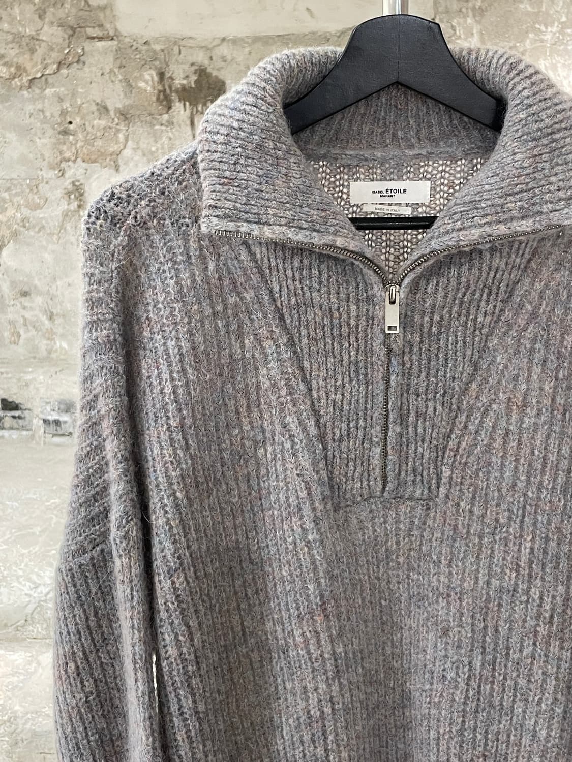 이자벨 마랑 에뚜왈 코튼 캔디 하프집 모헤어 폴라 니트 상품이미지2