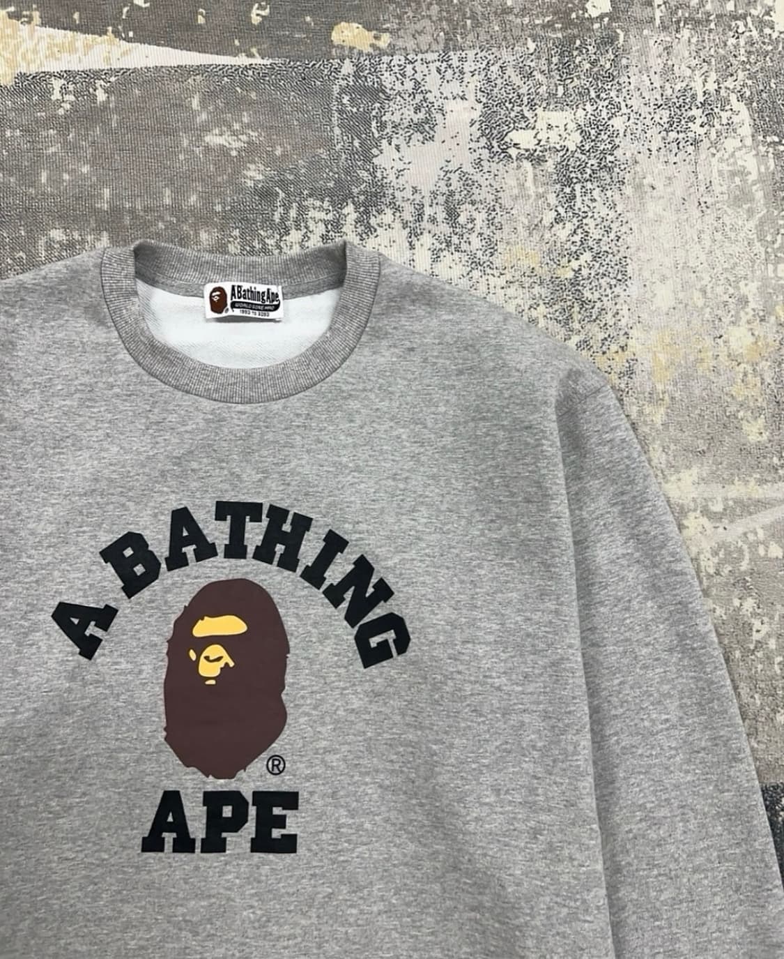 베이프 Bape 컬리지로고 맨투맨 그레이 상품이미지2