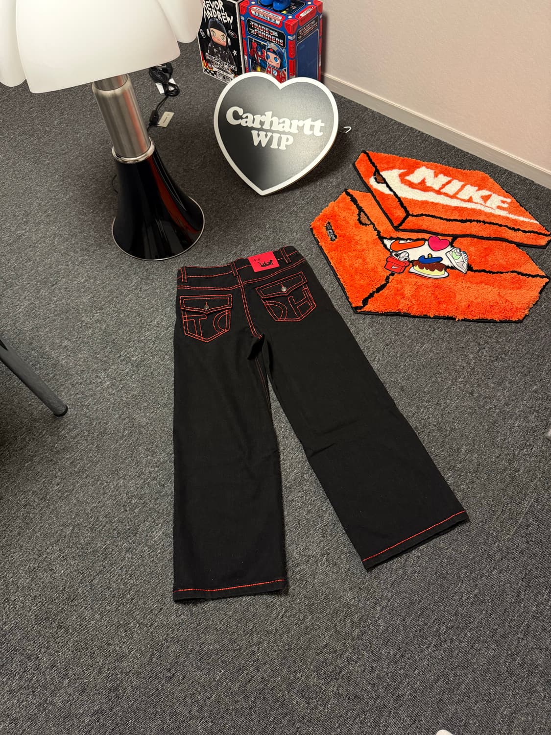 [ONE SIZE] Toh 체리 스티치 로우 라이즈 데님 팬츠 상품이미지5