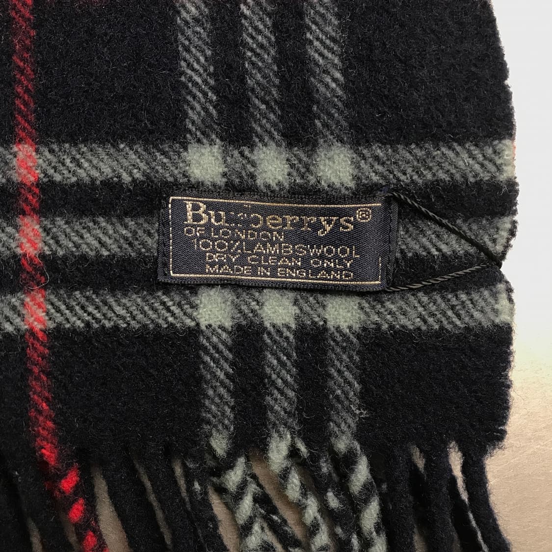 버버리 정품 램스울 머플러 네이비 상품이미지4