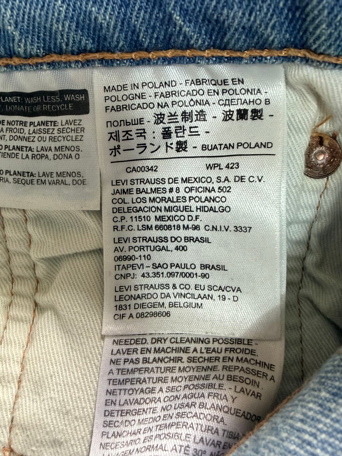 리바이스 511 슬림핏 화이트 오크 콘데님 (Made in Poland) 상품이미지7