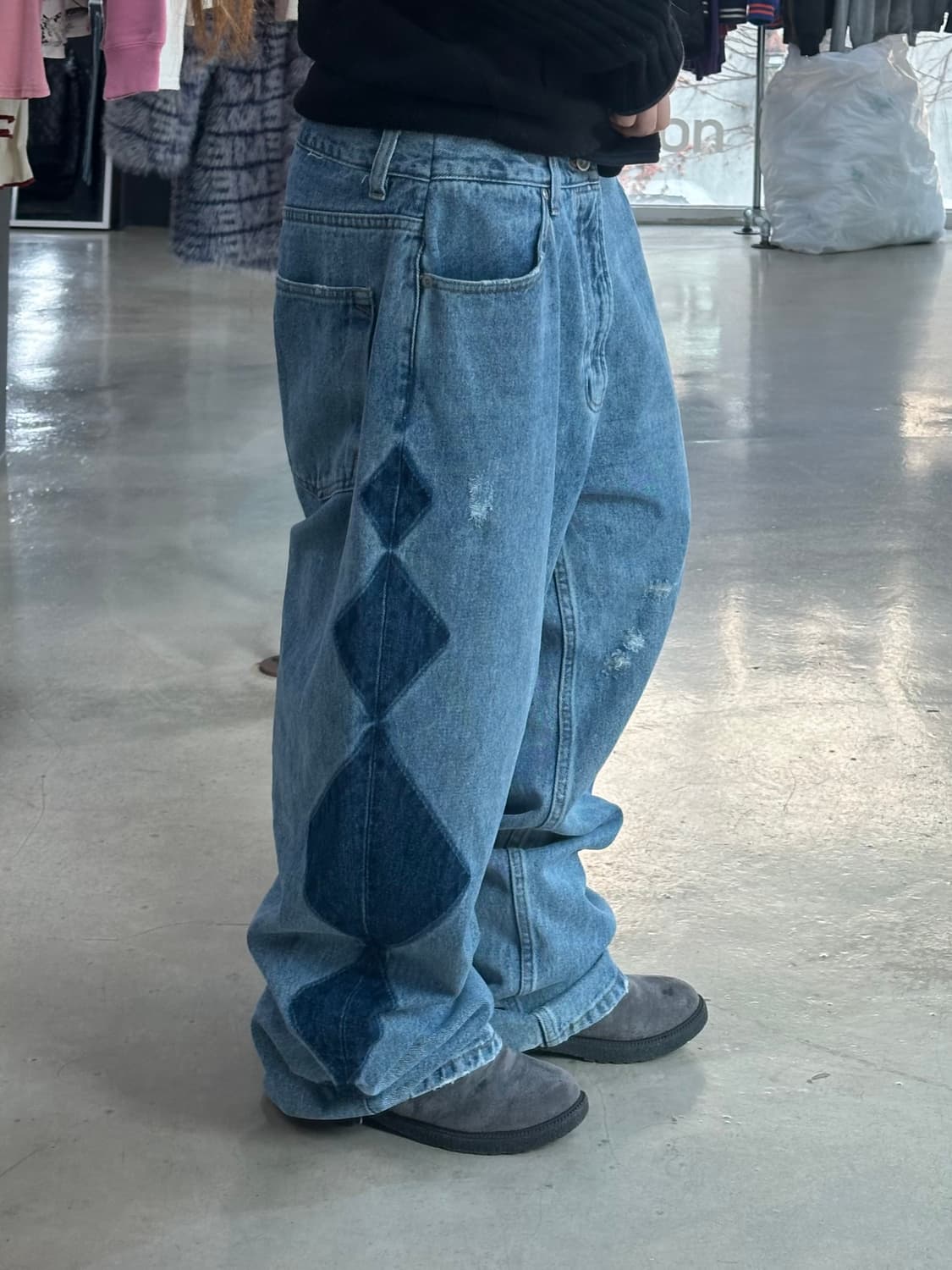 예스아이씨 롬버스 워시드 데님팬츠 상품이미지1